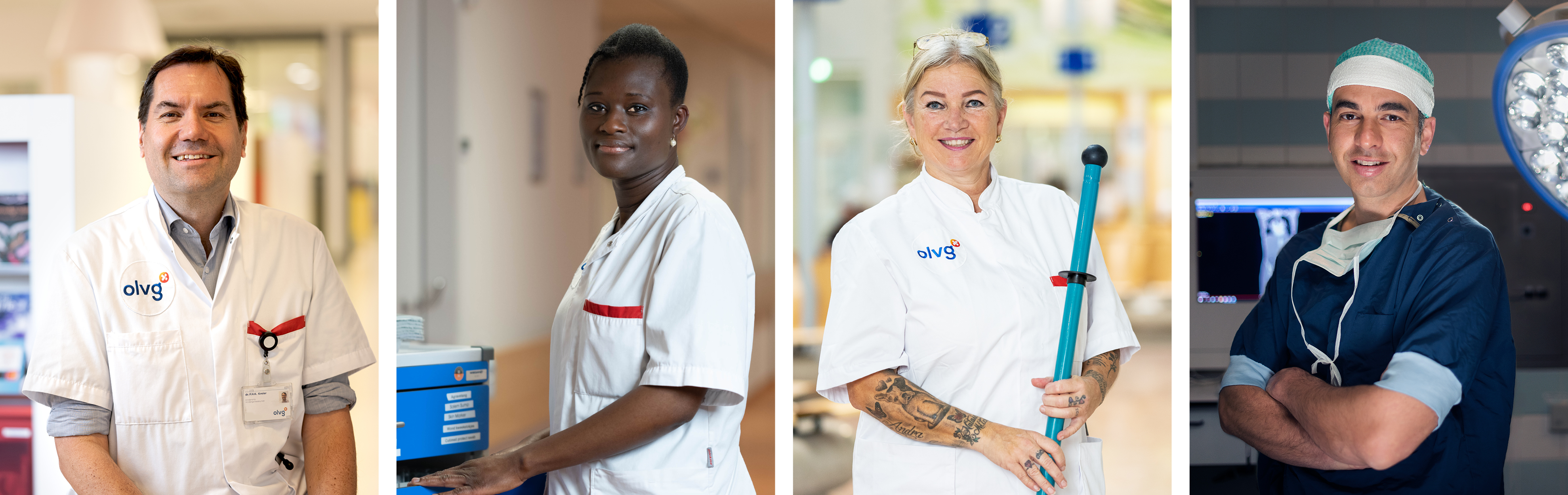 Portretfoto's van medewerkers van OLVG