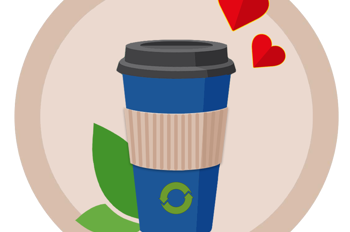 Afbeelding van cirkel met koffiebeker - bring your own cup